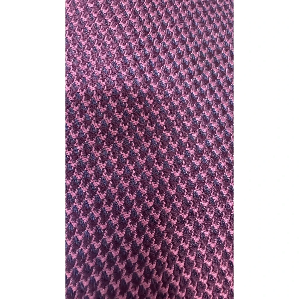 Paul Frederick 100% Silk Tie Purple Geometric Print